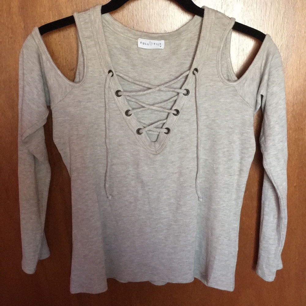 Full Tilt Crop Top Off the Shoulder Shirt